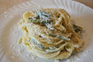 spaghetti fave fagiolini